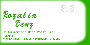 rozalia benz business card